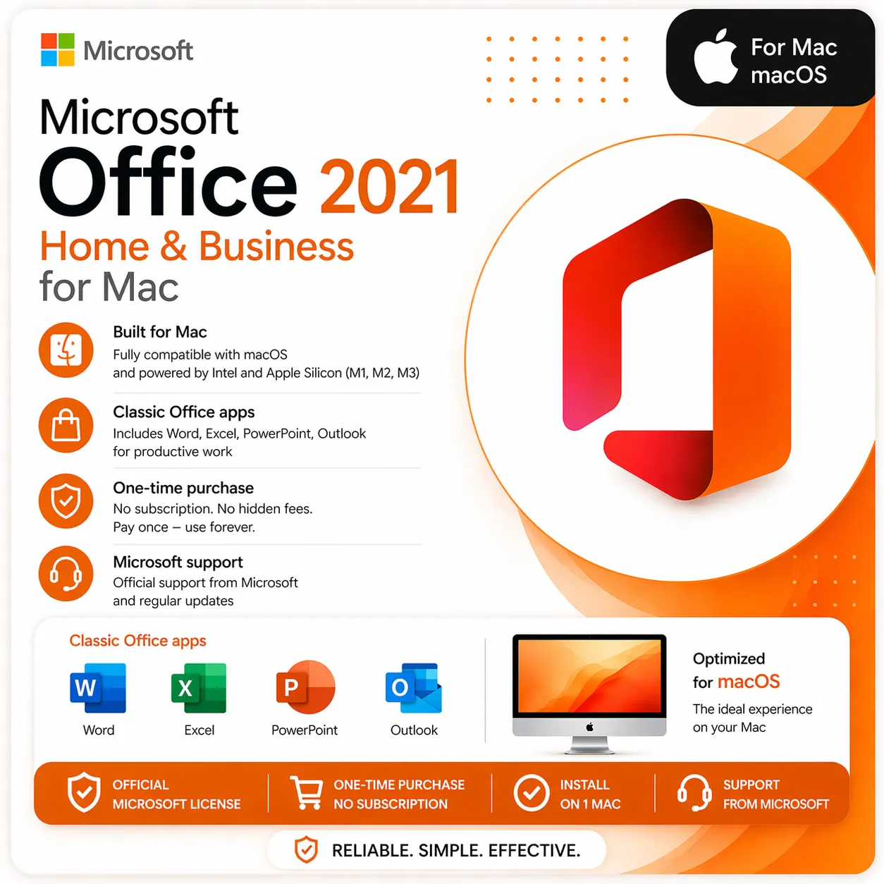 Office 2021 Home & Business لنظام Mac – مفتاح جهاز Mac