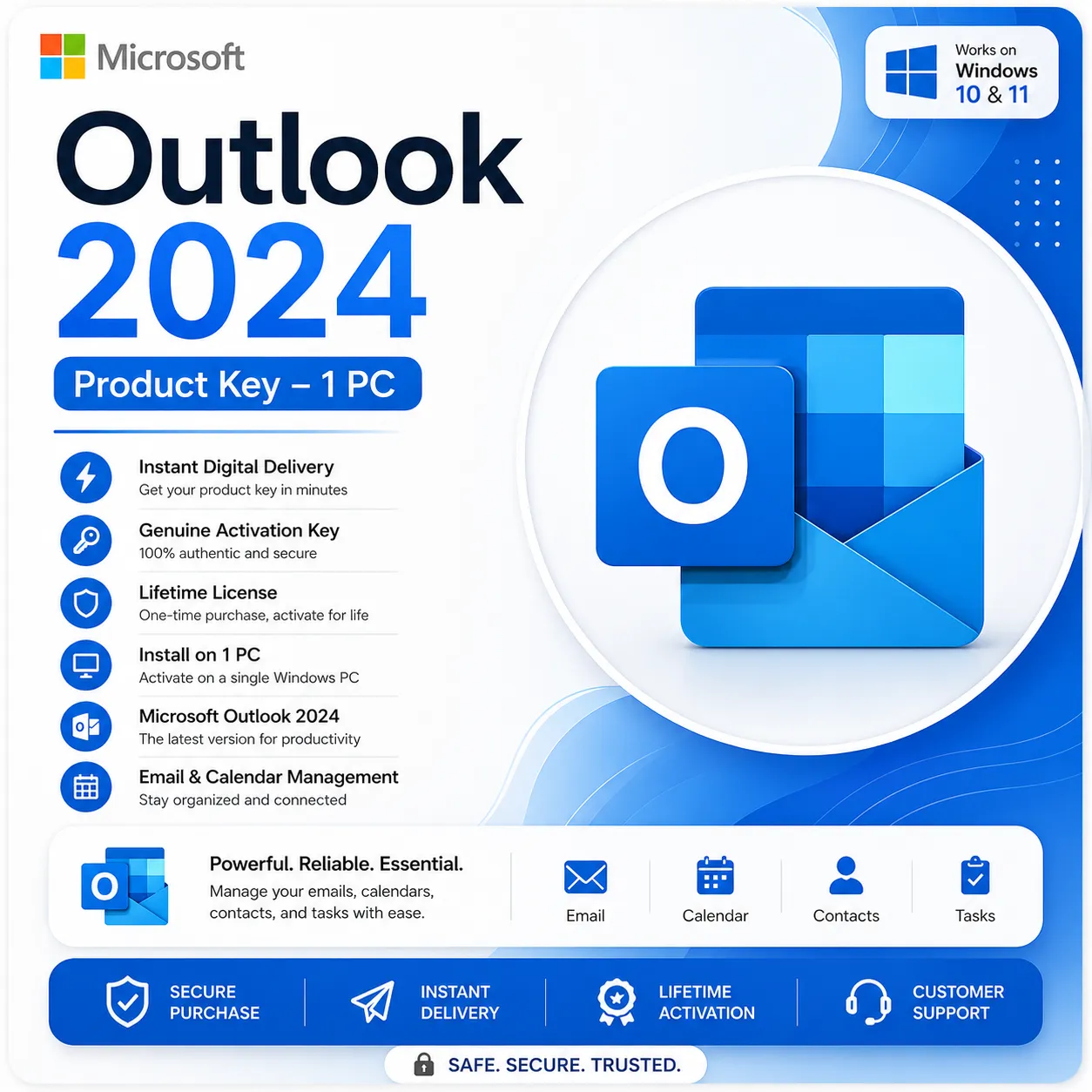 Outlook 2024 – مفتاح جهاز واحد